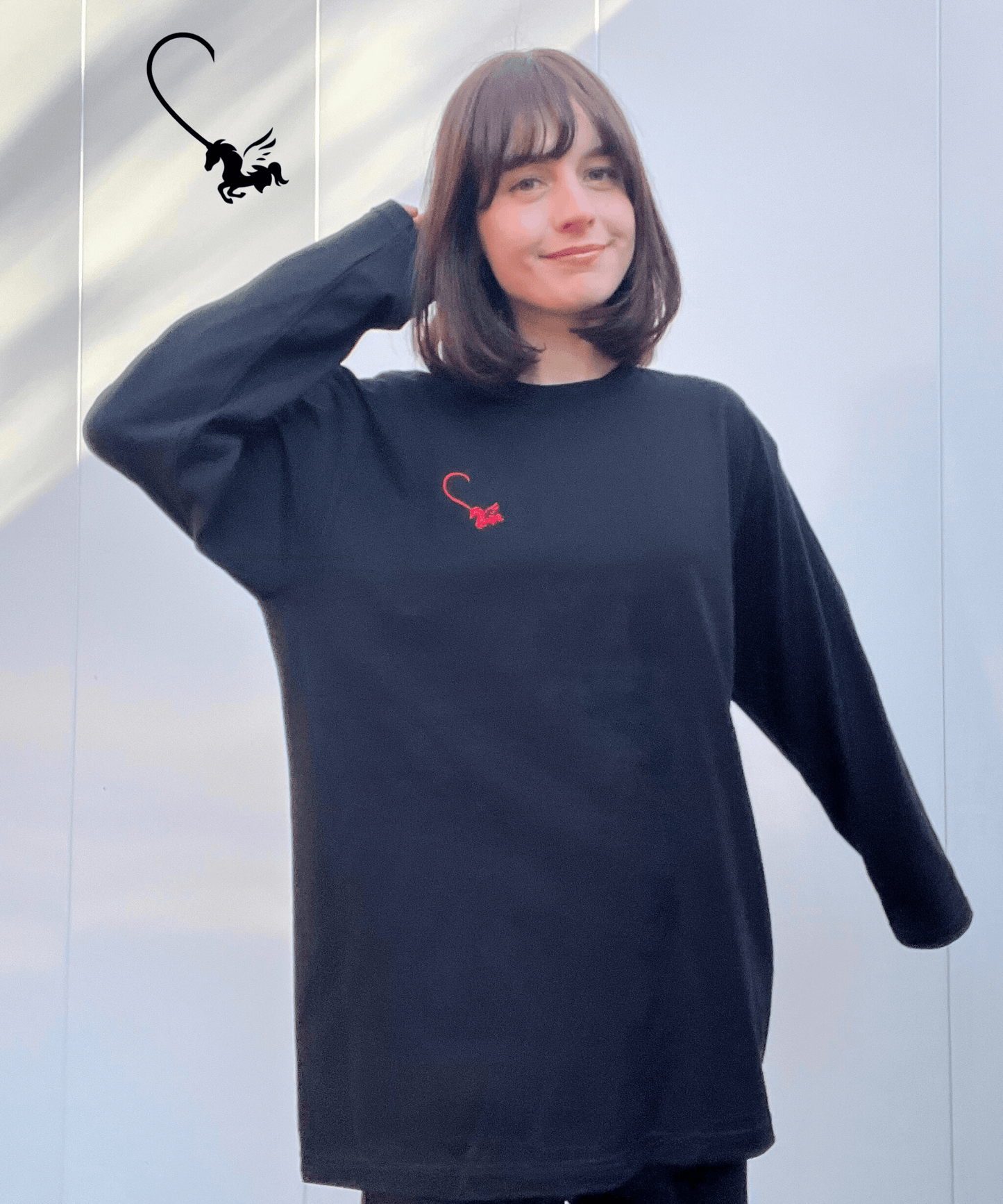 Towa 100% Cotton Long T-shirt (left heart)