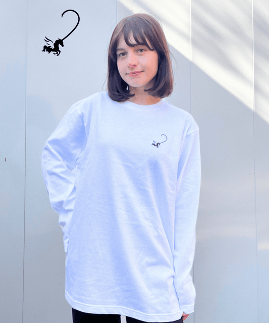 Towa コットン100%ロングTシャツ(右ハート)