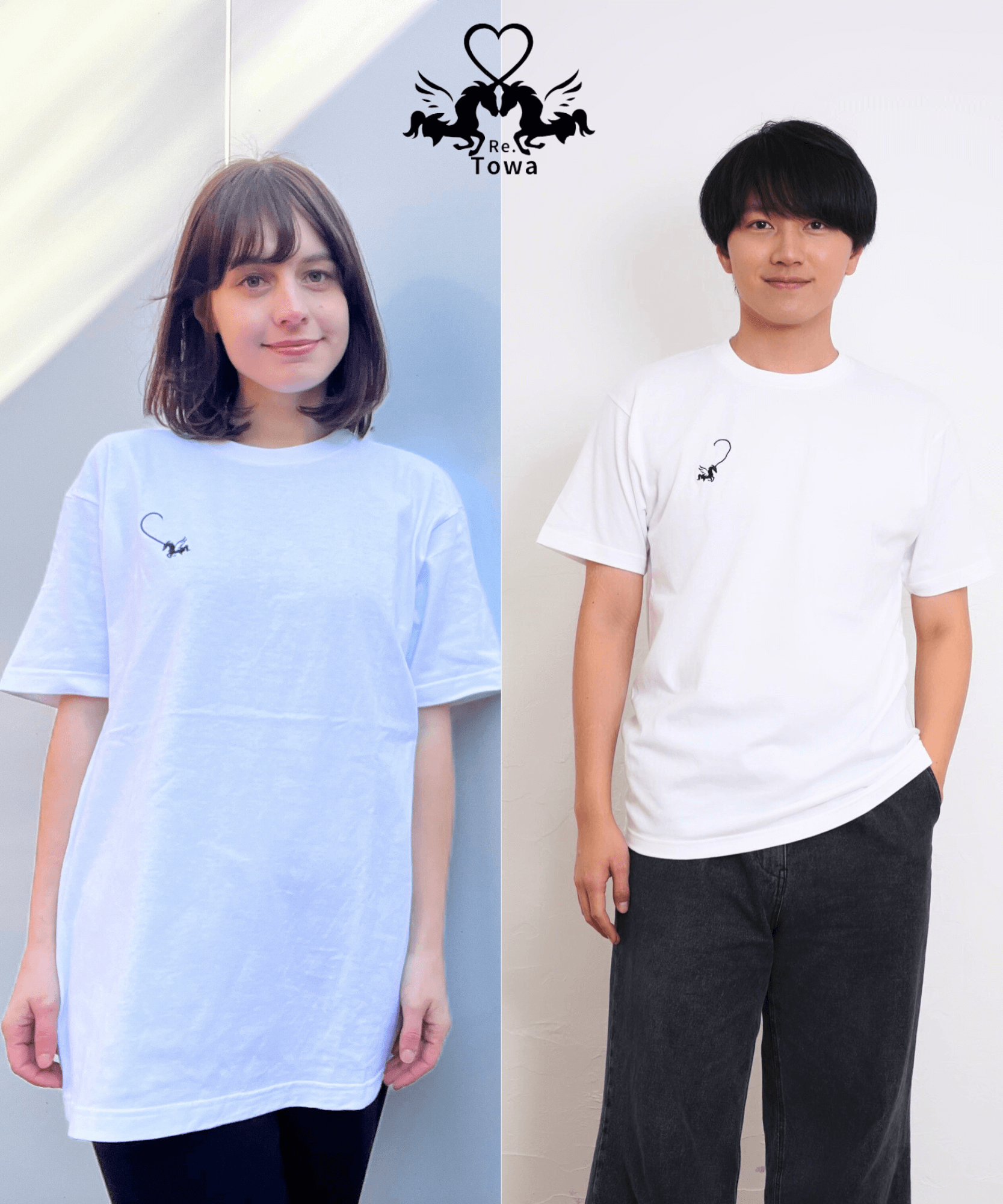 Towa コットン100%Tシャツ(白)