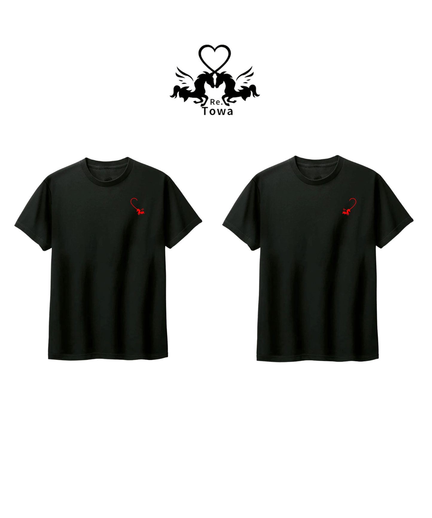 Towa コットン100%Tシャツ(黒)