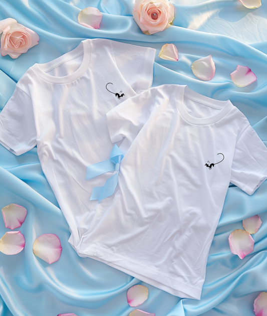 Towa Cotton 100% Matching T-shirts (White)